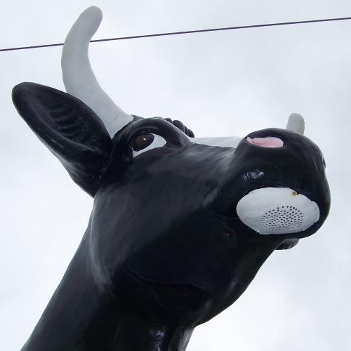 At one time, this statue would make noise through a speaker under it's jaw. Unfortunately, the speaker no longer works.
