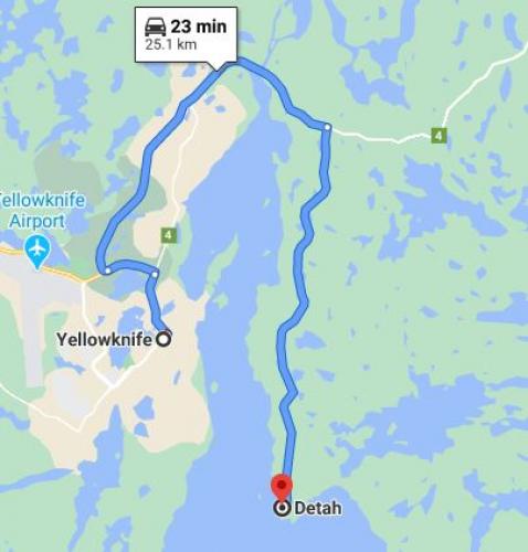 Ice Road Canada Map Dettah Ice Road In Yellowknife, Canada - Virtual Globetrotting