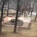 A screen capture from a video showing Russian IFVs engaging the monument.