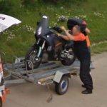 KTM Crew Loading a Motorcycle