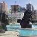 Large statues of leaders of the peace