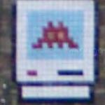 Invader graffiti (StreetView)