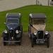 Two Austin 7 cars at Castle Hume Golf Club