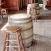 Barrels used as tables