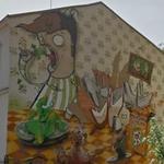 Breakfast of Champions mural in Bydgoszcz