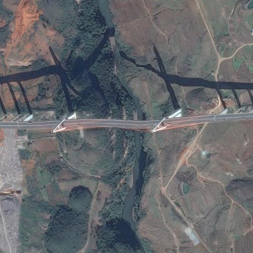 Maling River Shankun Expressway Bridge in Xingyi, China Virtual
