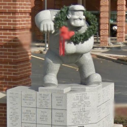 Statue of Bluto in Chester, IL (Google Maps)