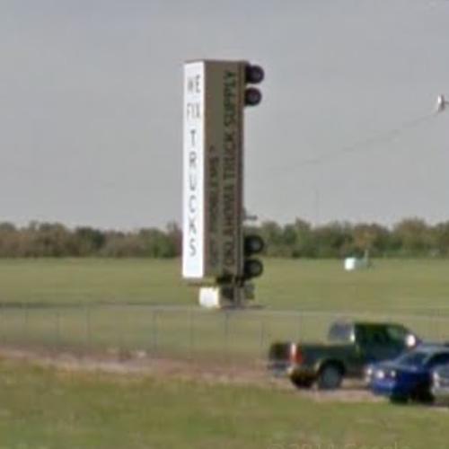 Semitruck and trailer sign in Tonkawa, KS (Google Maps)