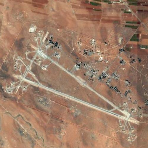Al Shayrat Air Base (Apr, 2017 U.S. Missile Strike site) in Shayrat