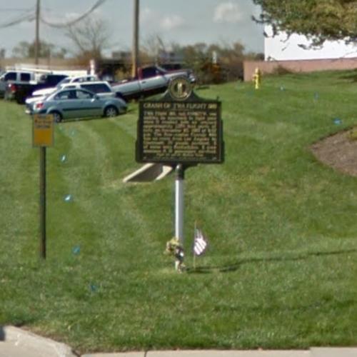 TWA Flight 128 Historical Marker in Hebron, KY (Google Maps)