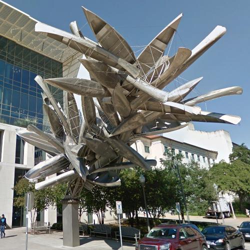 'Monochrome for Austin' by Nancy Rubins in Austin, TX (Google Maps)