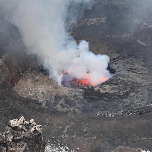 Mount Nyiragongo lava lake in Goma, Democratic Republic of the Congo