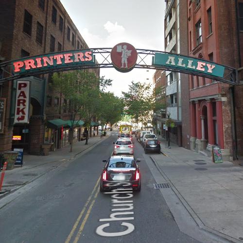Printer's Alley in Nashville, TN (Google Maps)