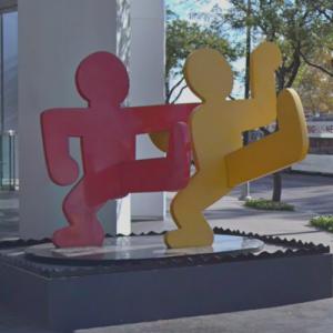 two dancing figures