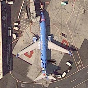 Alaska Airlines Boeing 737 "Spirit of Disneyland II" at SFO (Google Maps)