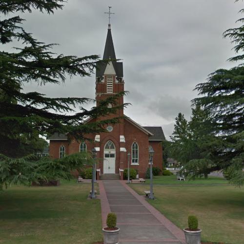 St. Paul Roman Catholic Church (oldest church in Oregon) in St. Paul