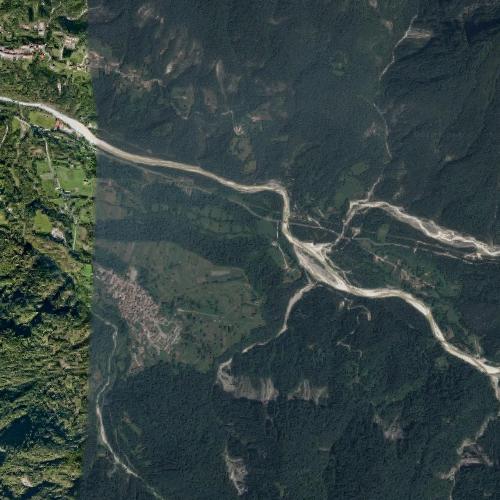 1976 Friuli earthquake epicenter in Gemona del Friuli, Italy Virtual