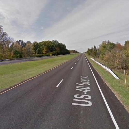 Simmons Creek US 40 Bridge in Mount Auburn, IN (Google Maps)