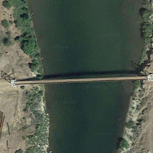 Bernard Pack Suspension Bridge in Yellowjacket, ID (Google Maps)