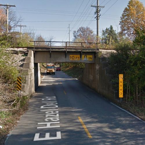 CN Hazel Dell Road Overpass in Springfield, IL (Google Maps)
