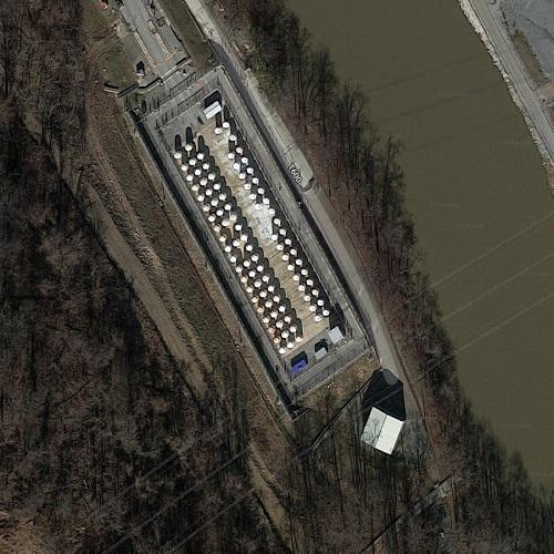 Stored nuclear waste at The Peach Bottom Atomic Power Station in Peach