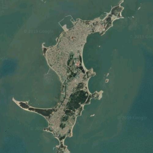Meizhou Island in Jingfeng, China (Google Maps)