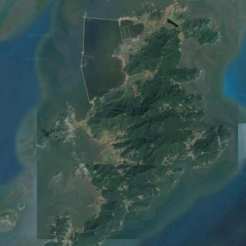 Sinmi Island (largest island in North Korea) in Changyadong