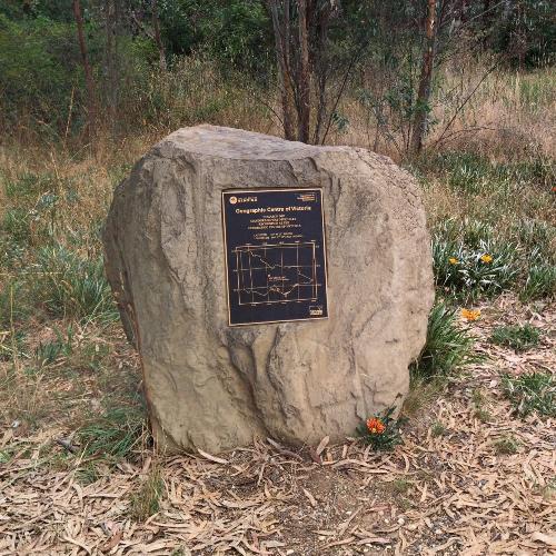 Geographical Center of Victoria in Bendigo, Australia (Google Maps)