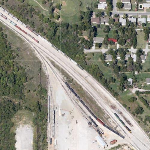 Owasso Yard Stillwater Central Railroad in Owasso, OK (Bing Maps)