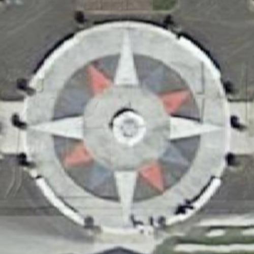 Compass rose, McMinnville in McMinnville, OR (Google Maps)