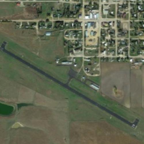 Bison Municipal Airport in Hettinger, SD (Google Maps)