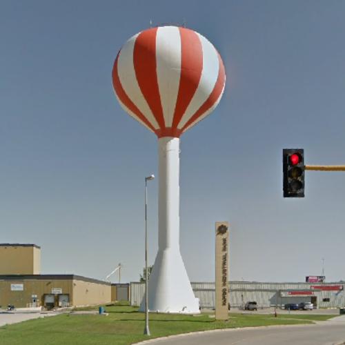 Fargo 12th Ave N water tower in Fargo, ND Virtual Globetrotting