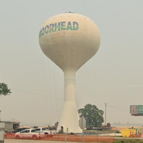 Moorhead 28th Ave S water tower in Moorhead, ND Virtual Globetrotting