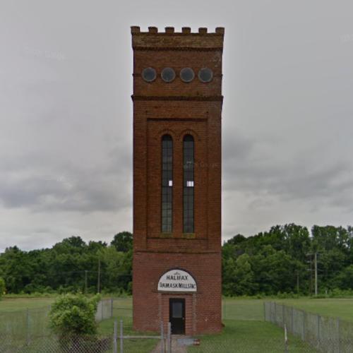 Remnant "Halifax Damask Mills Inc." in South Boston, VA (Google Maps)