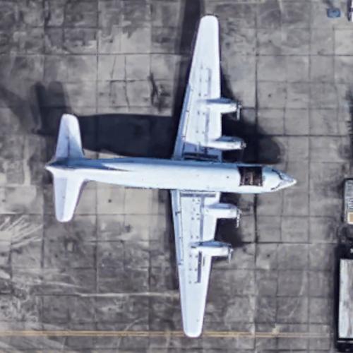 Douglas C54Q Skymaster in Houma, LA (Google Maps)