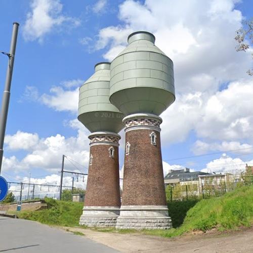 Antwerp water towers in Antwerp, Belgium (Google Maps)