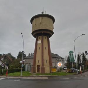 Bertrange water tower in Bertrange, Luxembourg - Virtual Globetrotting