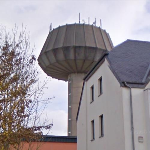 Frisange water tower in Frisange, Luxembourg (Google Maps)