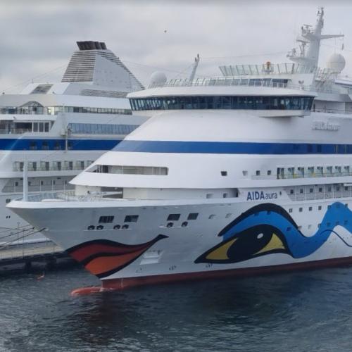 AIDAaura in Tallinn, Estonia (Google Maps)