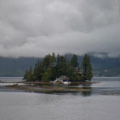 Alaskan island home in Ketchikan, AK (Google Maps)