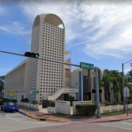 'Temple Menorah' by Gilbert Fein in Miami, FL (Google Maps)
