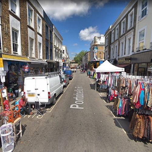 Portobello Road Market in London, United Kingdom (Google Maps)