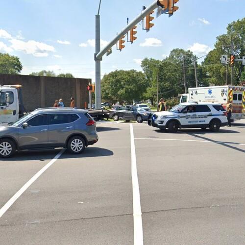 Car Crash in Newport News, VA (Google Maps)