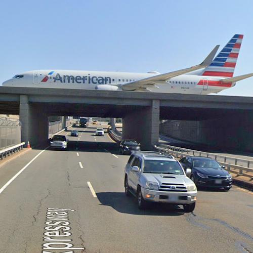 American Airlines above the Road in New York, NY (Google Maps)