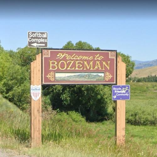 to Bozeman sign in Bozeman, MT (Google Maps)