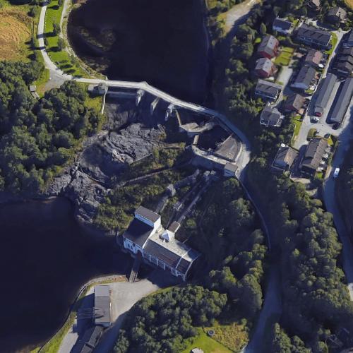 Bratsberg Hydroelectric Power Station in Trondheim, Norway (Google Maps)