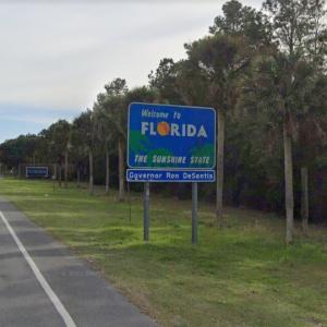 Welcome to Florida sign in Becker, FL (#5) - Virtual Globetrotting