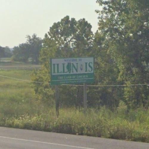 to Illinois sign in McClure, IL (4) Virtual Globetrotting