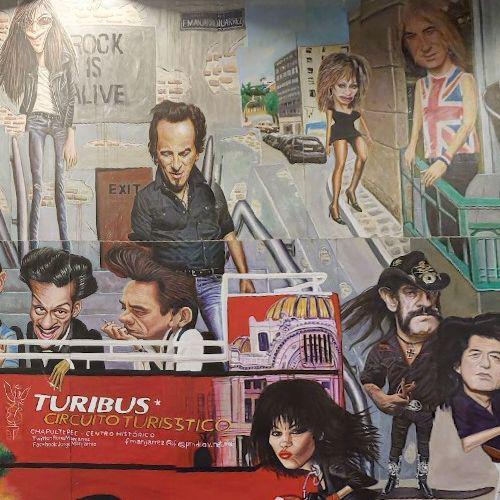 Rock'n Roll mural in Mexico City, Mexico (Google Maps)