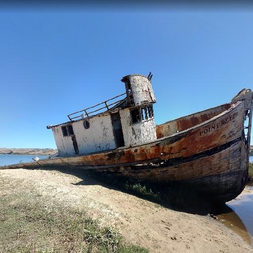 Point Reyes shipwreck in Inverness, CA (Google Maps)